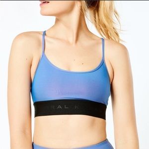 NWT Koral Sweeper iridescent blue sports bra x-Small